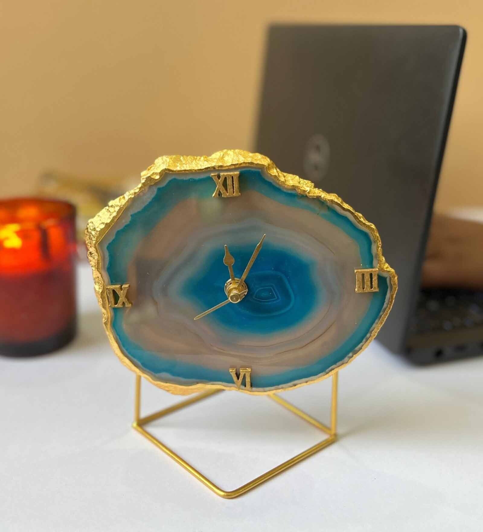 Turquoise Stone Table Clock