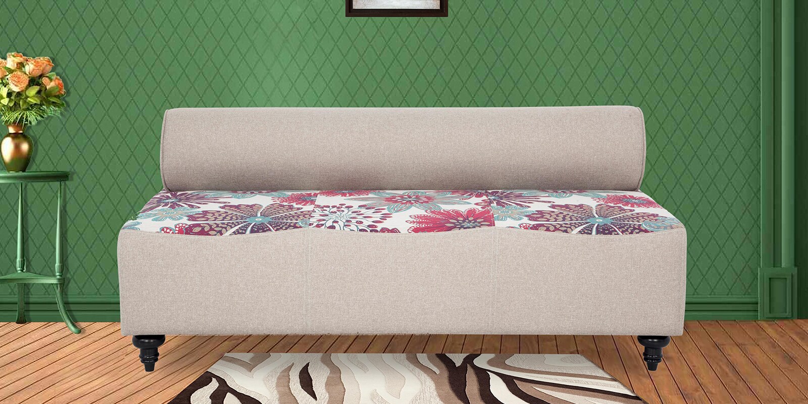 Buy Tucson Three Seater Sofa in Beige Colour by urban Living Online 3