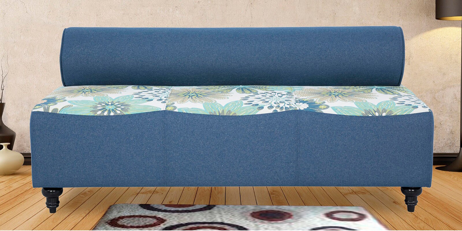 Buy Tucson Three Seater Sofa in Blue Colour by urban Living Online 3