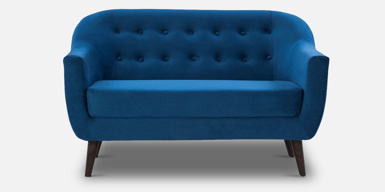 Tuft Velvet 2 Seater Sofa in Blue Colour