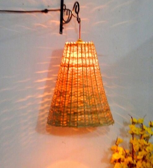 Buy Tu Casa Elongated Wicker Basket Metal Pendant Online Bell