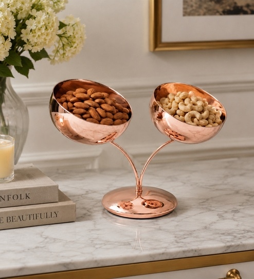 Rose Gold Tulip Nut Bowl