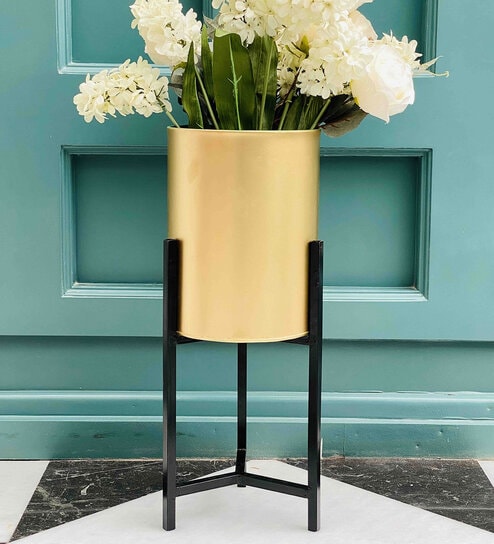 Tulsi- Small Multicolor Colour Metal Desk Planter