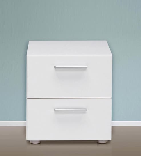 Buy Tumble Bed Side Table In White Finish By Exclusive Furniture