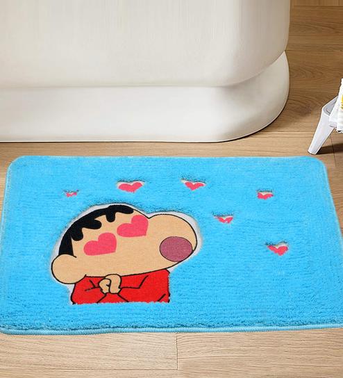 Buy Turquoise Microfiber 24 X 16 Inch Shinchan Soft Anti Slip Bath