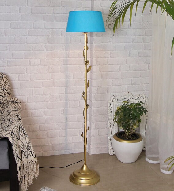 turquoise floor lamp