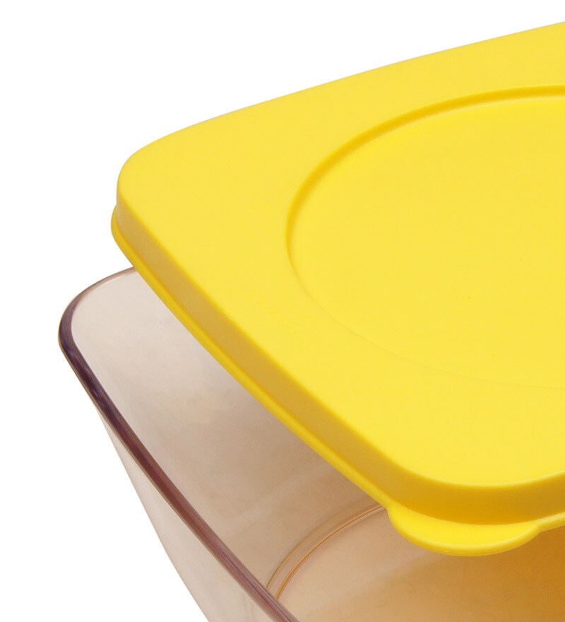 Buy Tupperware Clear Transparent Square & Round 620 ML Bowls with Lid