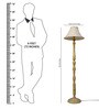 Off White Poly Cotton Floor Lamp