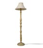 Off White Poly Cotton Floor Lamp