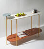 Tube Console Table In Gold Colour