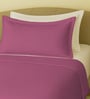 Tuberose Pink Solid 144 TC 100 % Cotton Single Bedhseet with 1 Pillow Cover
