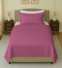 Tuberose Pink Solid 144 TC 100 % Cotton Single Bedhseet with 1 Pillow Cover