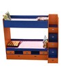 Tuffy Bunk Bed with Drawer Storage in Blue and Orange Finish