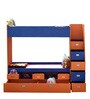 Tuffy Bunk Bed with Drawer Storage in Blue and Orange Finish