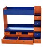 Tuffy Bunk Bed with Drawer Storage in Blue and Orange Finish