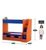 Tuffy Bunk Bed with Drawer Storage in Blue and Orange Finish