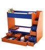 Tuffy Bunk Bed with Drawer Storage in Blue and Orange Finish