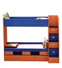 Tuffy Bunk Bed with Drawer Storage in Blue and Orange Finish