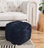 Tufted Pouff In Blue Colour