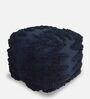 Tufted Pouff In Blue Colour