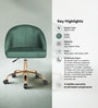 Tufted Velvet Fabric Guest Chair In Green Colour