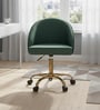 Tufted Velvet Fabric Guest Chair In Green Colour
