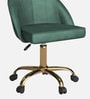 Tufted Velvet Fabric Guest Chair In Green Colour
