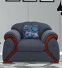 Tulip Fabric 1 Seater Sofa in Grey Colour