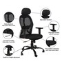 Tulip Breathable Mesh Ergonomic Chair with Headrest in Black Colour