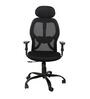 Tulip Breathable Mesh Ergonomic Chair with Headrest in Black Colour
