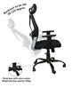 Tulip Breathable Mesh Ergonomic Chair with Headrest in Black Colour
