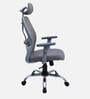 Yuzuki Ergonomic Chair With Adjustable Handle and Neck Support In Grey Colour