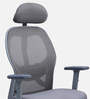 Yuzuki Ergonomic Chair With Adjustable Handle and Neck Support In Grey Colour