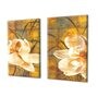 Tulip White & Mustard Engineered Wood (Set of 2) Art Panels