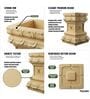 Tulsi Planter 24 inch Beige German Polymer Square Plant Container