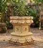 Tulsi Planter 24 inch Beige German Polymer Square Plant Container