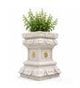Tulsi Planter 24 inch Marble White German Polymer Square Plant Container