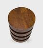 Tulum Side Table In Walnut Brown Finish