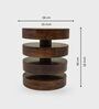 Tulum Side Table In Walnut Brown Finish