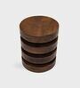 Tulum Side Table In Walnut Brown Finish