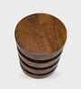 Tulum Side Table In Walnut Brown Finish