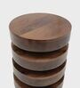 Tulum Side Table In Walnut Brown Finish