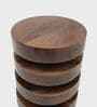 Tulum Side Table In Walnut Brown Finish