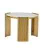 Turin Italian Marble Nesting Coffee Table Set of 2 In Gold Finish