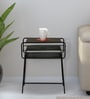 Levin Metal End Table In Black Colour