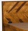 Turin Sheesham Wood Queen Size Bed In Rustic Teak Finish With Hydraulic