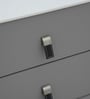 Turin Stone Top Italian Bedside Table With Drawers In Grey Finish