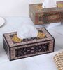 Turkish Black Wood Tissue Holder