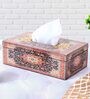 Turkish Maroon Wood Tissue Holder