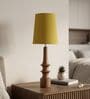 Green Turned Handcrafted Wood Table Lamp
